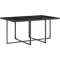 vidaXL Ensemble de jardin 11 pièces avec coussins Marron Poly rotin