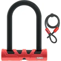 ABUS Antivol à arceau Ultimate 420 Set avec support et câble Cobra pour vélos