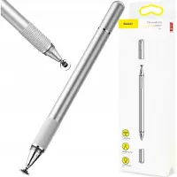 Baseus Rysik Dugopis 2W1 Golden Cudgel Stylus (Srebrny)