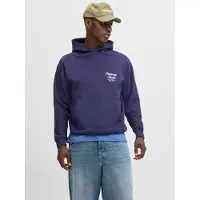 Jack & Jones Norrebro Typo Back Hoodie Bleu 2XL Homme