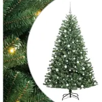 vidaXL Sapin de Noël Artificiel à Branches Articulées Vert 180 cm