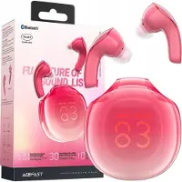 Acefast Casque sans fil intra-auriculaire T9 Bluetooth 5.3 - Rouge