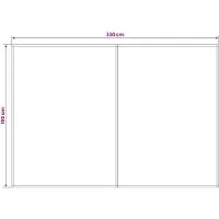 vidaXL Tissu de remplacement pour store, rouge bordeaux, 350 x 200 cm, polyester