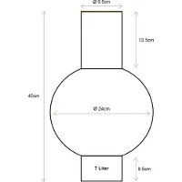 Pip studio Vase Pip Studio Metal Dark Green 24 x 40 cm 25