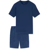 Schiesser Pyjama court ' Modern Essentials ' bleu marine
