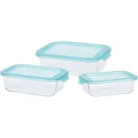 Excellent houseware Boîtes Lunch Verre 3 Tailles Conservation Alimentaire Hermétique -