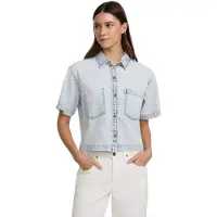 GUESS Jeans Chemise à Manches Courtes W5gh0fd5m83 Boxy Fit