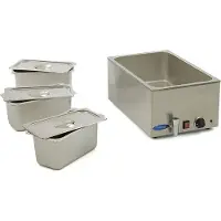 Maxima - Gastro Bain Marie - Avec robinet - Incl. 3 x 1/3 GN Set - Electrique