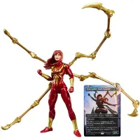 Hasbro Magic The Gathering Marvel Legends Iron Mary Jane Watson Spider Figure With Exclusive Foil Card English 15 Cm Rouge Enfants