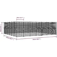 vidaXL 52 pcs. cage pour animaux de compagnie avec porte noir 35x35 cm acier