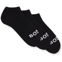 BOSS Lot de trois paires de chaussettes longueur cheville à logos contrastants