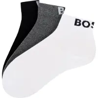 BOSS Lot de trois paires de chaussettes mi-hautes avec logos