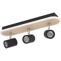 Eglo LED Plafonnier Rimbocchi 3x6W, noir, blanc chaud