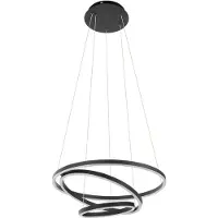 Eglo LOBINERO-Z, Support flexible, Noir, Transparent, Blanc, Noir, Aluminium, Plastique, Acier, Forme ronde, Convient pour la salle à manger, le salon