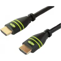 Techly - High Speed - câble HDMI - HDMI mâle pour HDMI mâle - 25 m - double blindage - noir - démarré moulé support 1080p