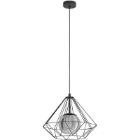 Eglo 43481 VERNHAM E27 Lampe à suspendre Ø445mm noir-transparent