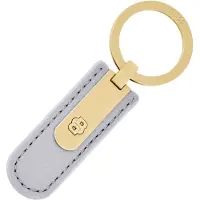 BOSS Porte-clés lilas à finition grainée avec pièce métallique Double B dorée