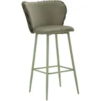 Mauro Ferretti Tabouret De Bar Alaska -B- Vert, Lot De 2 En Fer Et Polyester, Design Moderne, Hauteur D'Assise 77 Cm - Collection Moderne