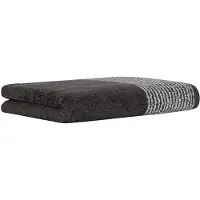 Cawoe Serviette de douche gris / gris basalte