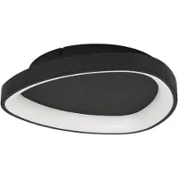 Eglo Lumière LED moderne de plafond Loretello noir - Ø 35cm