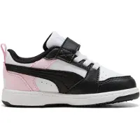 Puma Garçons, Baskets, Rebound V6 Lo AC+ Inf, Blanc, Noir, Pink, (24)