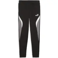 Puma Pantalon de sport gris / noir denim / blanc