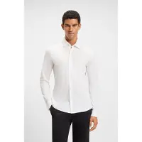 Hugo Boss pour homme. 50519748 Chemise Mysoft blanc (M), Casuel, Coton, Classique, Manche longue