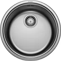BLANCO 513306 RONDOSOL Evier à cuve ronde, acier inoxydable finition brossée / à partir d'une largeur d'armoire de 45 cm