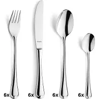 Amefa Ensemble de couverts 24 pcs Elegance Argenté brillant