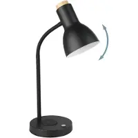 Eglo 900628 VERADAL-QI LED Lampe de table 5,5W 215x160mm brun noir crème 3-step dimming blanc chaud dimmable