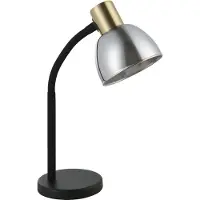 Eglo Lampe de bureau élégante Macere Or avec verre fumé