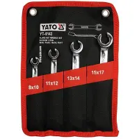 YATO Conduite de frein ouverte Jeu de clés polygonales de frein 4 pcs.