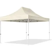 TOOLPORT 3x4,5 m Tonnelle pliante Acier, PES 700, crème
