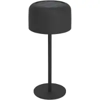 Eglo Lampe de table élégante Roccanova Solaire Noir avec USB