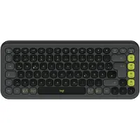 Logitech POP Icon Keys - Tastatur - kabellos - Bluetooth LE - QWERTZ - Deutsch - Graphite, grün (920-013059)