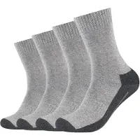 Camano Chaussettes de sport gris foncé / gris chiné / orange clair