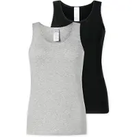 Schiesser Maillot de corps ' Modern Multipacks ' gris chiné / noir