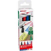 Edding Marqueurs 400, pointe fine, trié, lot de 4