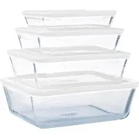 Pyrex Plat à Four Pyrex Cook & Freeze Transparent Wit (4-pièces)