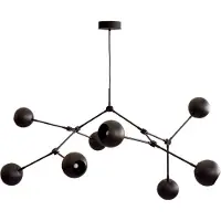 101 Copenhagen Drop Chandelier Globe Suspension Burned Black