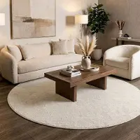 Studio Clarice Tapis rond berbère - Aicha Beige | Ø 200 cm | Rond | Pile haute