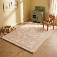Little Olly Tapis de jeu lavable - Flo Crème | 150x200cm | Rectangulaire | Tissage plat