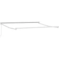 vidaXL Structure de parasol télescopique blanche 300 x 250 cm en aluminium