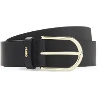 HUGO Ceinture en cuir avec bouclerie dorée