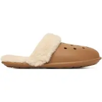 Crocs Chaussons Classic Fuzz Scuff hommes - Beige - 37 / 38