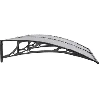 vidaXL Auvent de porte Noir 150x100 cm Polycarbonate