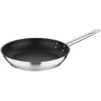 Vogue Poêle à frire en acier inoxydable de 28 cm de