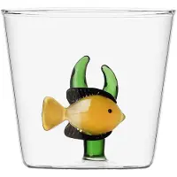 Ichendorf Milano - Gobelet Poisson Jaune/Algue Verte - Jardin Marin - Design Alessandra Baldereschi