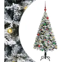 vidaXL Sapin de Noël artificiel Vert 150 cm PVC, Acier et Plastique