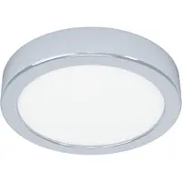 Eglo Lumière de plafond chromée Fueva 6 LED - Ø 16,6cm